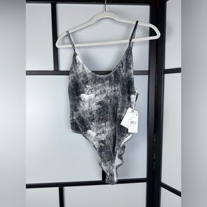 Good American Swimsuit Always Fit Black Tie Dye